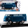 1960 Volkswagen Delivery Van “Pan Am” Turquoise with White Top Limited Edition to 7000 pieces Worldwide 1/24 Diecast Model by M2 Machines