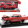 1957 Chevrolet 210 Hardtop Red Heavy Metallic with Graphics “Mr. Gasket Co.” Limited Edition to 6550 pieces Worldwide 1/24 Diecast Model Car by M2 Machines