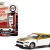 2021 Ford Mustang Mach 1 White and Gold with Black Stripe “Hurst Performance” “Running on Empty” Series 15 1/64 Diecast Model Car by Greenlight