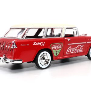 1955 Chevrolet Bel Air Nomad Red with White Top “Coca-Cola” 1/24 Diecast Model Car by Motor City Classics