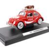 1966 Volkswagen Beetle Red “Enjoy Coca-Cola” with Roof Rack and Accessories 1/24 Diecast Model Car by Motor City Classics