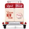 Travel Trailer Cream with Red Top “Pause and Refresh Yourself Drink Delicious Coca-Cola” 1/24 Diecast Model Car by Motor City Classics