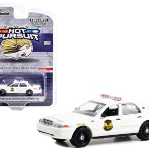 1998 Ford Crown Victoria Police Interceptor White “United States Secret Service Police” Washington DC “Hot Pursuit” Special Edition 1/64 Diecast Model Car by Greenlight