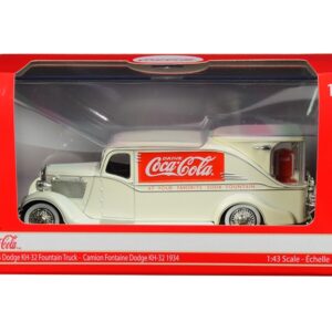 1934 Dodge KH-32 Streamline Fountain Truck “Coca-Cola” Cream 1/43 Diecast Model Car by Motorcity Classics