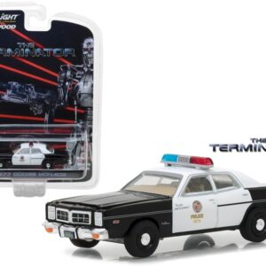 1977 Dodge Monaco “Metropolitan Police” White and Black “The Terminator” (1984) Movie “Hollywood Series” Release 19 1/64 Diecast Model Car by Greenlight