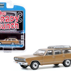 1969 Plymouth Satellite Station Wagon with Roof Rack Gold (Carol Brady’s) “The Brady Bunch” (1969-1974) TV Series “Hollywood Series” Release 29 1/64 Diecast Model Car by Greenlight