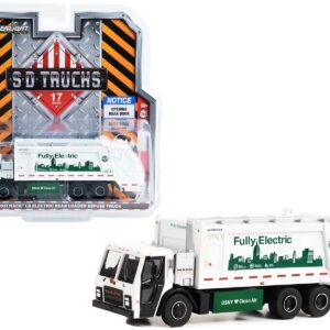 2021 Mack LR Electric Rear Loader Refuse Truck White “New York City Department of Sanitation (DSNY) Fully Electric” “S.D. Trucks” Series 17 1/64 Diecast Model Car by Greenlight