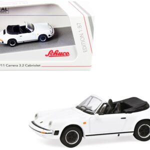 Porsche 911 Carrera 3.2 Cabriolet White 1/87 (HO) Diecast Model Car by Schuco