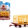 Bale Throw Wagon Yellow and Red “Down on the Farm” Series 7 1/64 Diecast Model by Greenlight