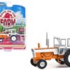 1973 Tractor with Enclosed Cab Orange and White “Down on the Farm” Series 8 1/64 Diecast Model by Greenlight