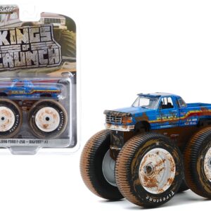 1996 Ford F-250 Monster Truck “Bigfoot #7” Blue (Dirty Version) “Kings of Crunch” Series 7 1/64 Diecast Model Car by Greenlight