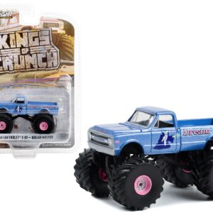 1969 Chevrolet C-10 Monster Truck Blue Metallic “Dream Master” “Kings of Crunch” Series 12 1/64 Diecast Model Car by Greenlight