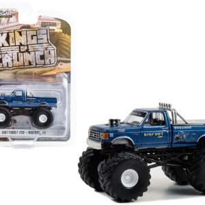 1987 Ford F-250 Monster Truck Blue Metallic “Bigfoot #3” “Kings of Crunch” Series 13 1/64 Diecast Model Car by Greenlight