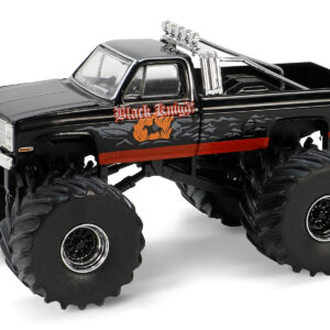 1987 Chevrolet Silverado Monster Truck Black “Black Knight” “Kings of Crunch” Series 15 1/64 Diecast Model Car by Greenlight