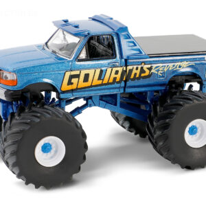 1992 Ford F-250 Monster Truck Blue Metallic “Goliath’s Revenge” “Kings of Crunch” Series 15 1/64 Diecast Model Car by Greenlight