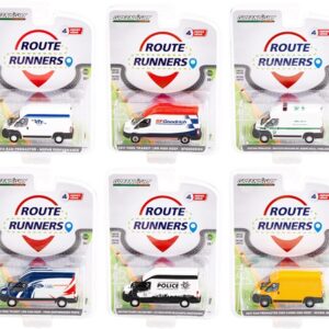 “Route Runners” Set of 6 Vans Series 4 1/64 Diecast Model Cars by Greenlight