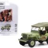 1945 Willys MB Jeep Light Green “U.S. Army” “Norman Rockwell” Series 5 1/64 Diecast Model Car by Greenlight