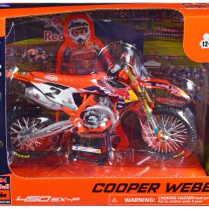 KTM 450 SX-F Motorcycle #2 Cooper Webb “Red Bull KTM Factory Racing” 1/12 Diecast Model by New Ray