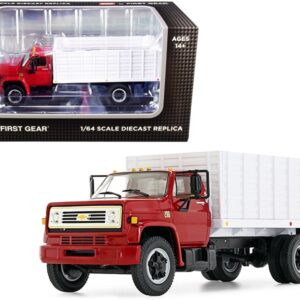 Chevrolet C65 Grain Truck Red and White 1/64 Diecast Model by DCP/First Gear