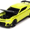 2019 Chevrolet Camaro Nickey ZL1 1LE Shock Yellow with Matt Black Hood and Stripes “Modern Muscle” Limited Edition to 14670 pieces Worldwide 1/64 Diecast Model Car by Auto World