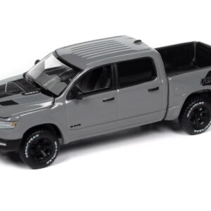 2023 Ram 1500 Rebel Havoc Edition Pickup Truck Ceramic Gray “Muscle Trucks” Series 1/64 Diecast Model Car by Auto World