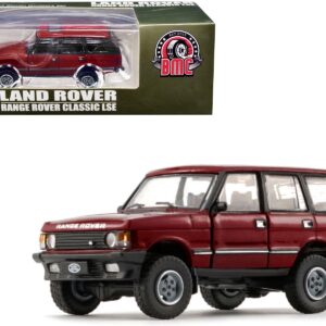 Land Rover Range Rover Classic LSE RHD (Right Hand Drive) Red with Sunroof with Extra Wheels 1/64 Diecast Model Car by BM Creations