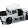 Land Rover Defender 110 Pickup Truck White with Extra Wheels 1/64 Diecast Model Car by BM Creations