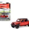 2023 Jeep Gladiator Freedom Pickup Truck Firecracker Red with Black Top “Showroom Floor” Series 5 1/64 Diecast Model Car by Greenlight