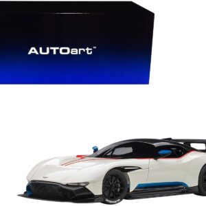 Aston Martin Vulcan Stratus White with Red and Blue Stripes 1/18 Model Car by Autoart