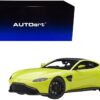 2019 Aston Martin Vantage RHD (Right Hand Drive) Lime Essence Green with Carbon Top 1/18 Model Car by Autoart