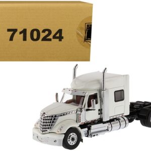 International LoneStar Sleeper Cab Truck Tractor White 1/50 Diecast Model by Diecast Masters