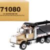 Western Star 4900 SFFA Tandem with Pusher Axle OX Stampede Dump Truck Gold and Black “Transport Series” 1/50 Diecast Model by Diecast Masters