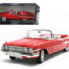 1960 Chevrolet Impala Convertible Red 1/18 Diecast Model Car by Motormax