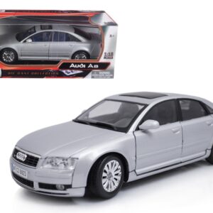 2004 Audi A8 Silver 1/18 Diecast Model Car by Motormax