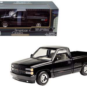 1992 Chevrolet 454 SS Pickup Truck Black 1/24 Diecast Model Car by Motormax