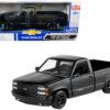 1992 Chevrolet 454 SS Pickup Truck Matt Black 1/24 Diecast Model Car by Motormax