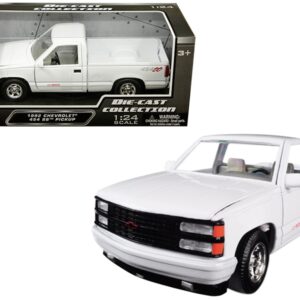 1992 Chevrolet 454 SS Pickup Truck White 1/24 Diecast Model Car by Motormax