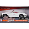 1959 Chevrolet Corvette C1 Convertible White with Red Interior “Timeless Legends” Series 1/24 Diecast Model Car by Motormax