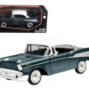 1957 Chevrolet Bel Air Green 1/24 Diecast Model Car by Motormax