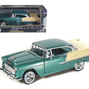 1955 Chevrolet Bel Air Green 1/24 Diecast Model Car by Motormax