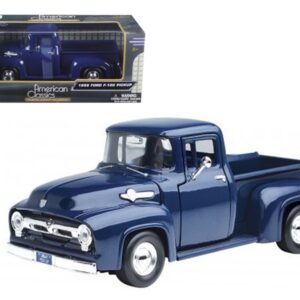 1956 Ford F-100 Pickup Truck Blue 1/24 Diecast Model Car by Motormax