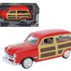 1949 Ford Woody Wagon Red 1/24 Diecast Model Car by Motormax