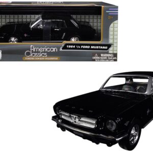 1964 1/2 Ford Mustang Black 1/24 Diecast Model Car by Motormax