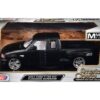 2001 Ford F-150 XLT Flareside Supercab Pickup Truck Matt Black with White Interior “Maxx Design” “American Classics” Series 1/24 Diecast Model Car by Motormax