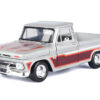 1966 Chevrolet C10 Fleetside Pickup Truck Silver Metallic with Brown Sides “American Classics” Series 1/24 Diecast Model Car by Motormax