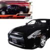 2008 Nissan GT-R R35 Gloss Black 1/24 Diecast Model Car by Motormax