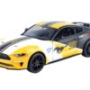 2018 Ford Mustang GT #38 White and Matt Black with Yellow Graphics “GT Racing” Series 1/24 Diecast Model Car by Motormax