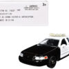 Ford Crown Victoria Police Interceptor Black and White 1/43 Diecast Model Car by Motormax