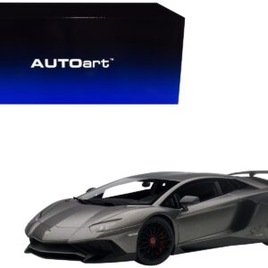 Lamborghini Aventador LP750-4 SV Grigio Titans/ Matt Grey 1/18 Model Car by Autoart