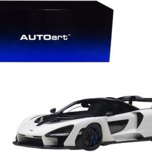 Mclaren Senna Vision Pure White and Black 1/18 Model Car by Autoart